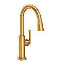 Newport Brass Aged Brass Single Handle Pull Down Kitchen Faucet 