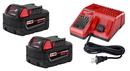 Milwaukee&reg; Red REDLITHIUM&trade; Battery Starter Kit (2 Pack) 