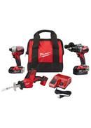 Milwaukee&reg; Red Cordless 2 Tool Brushless Combo Kit with Handsaw 