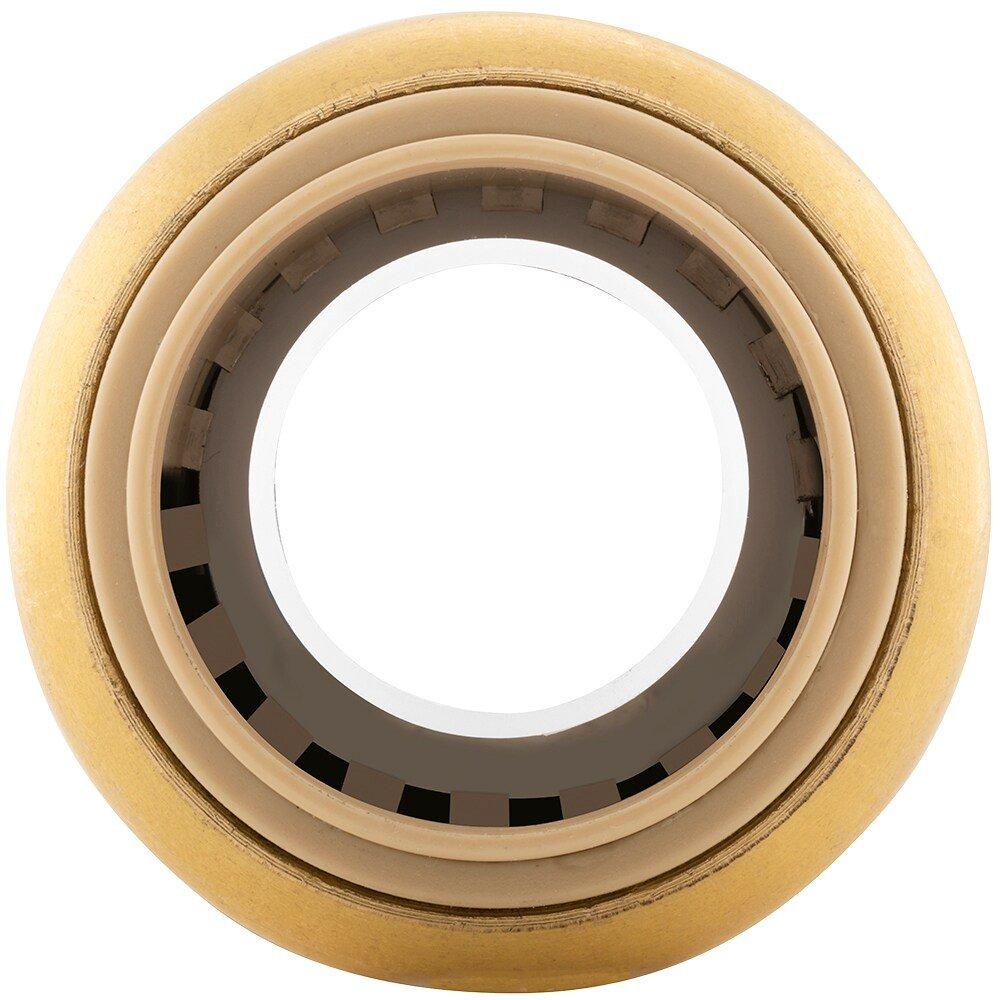 Jones Stephens Rough Brass Push 200 psi Reducing Brass Coupling 