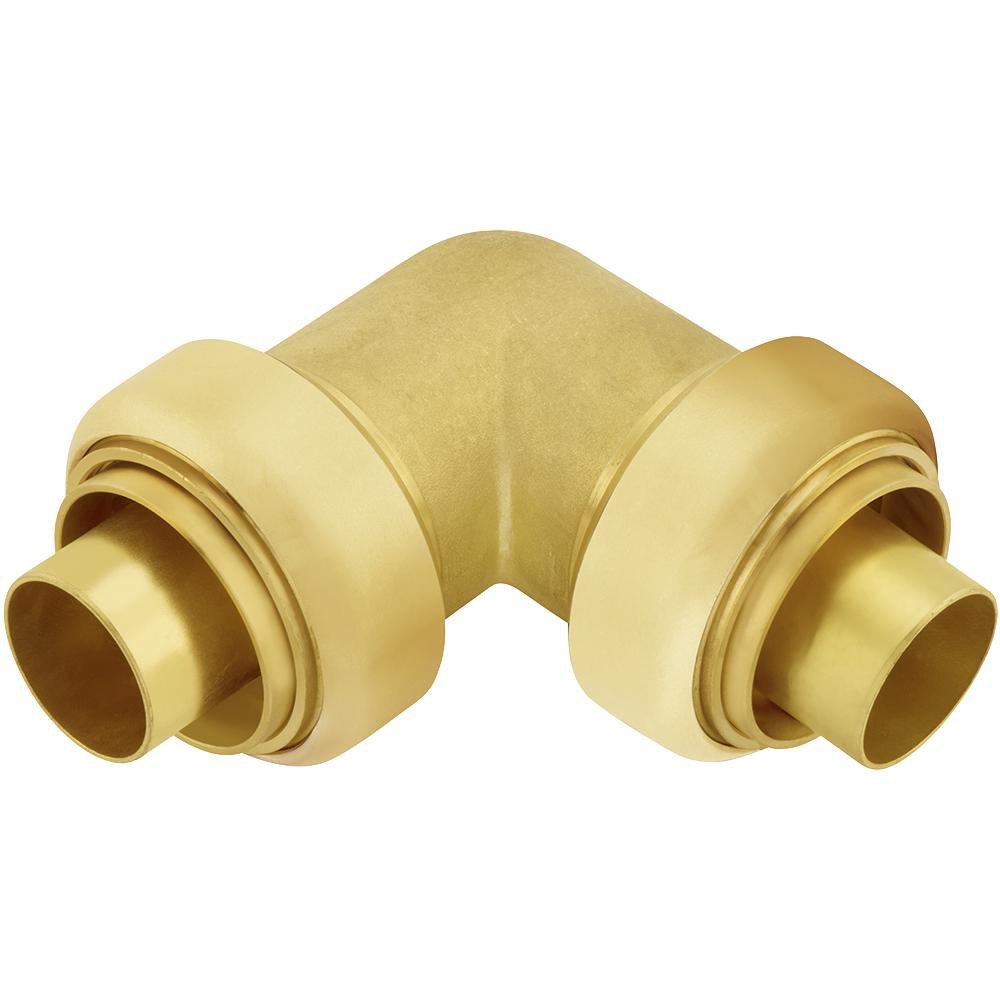 Jones Stephens Rough Brass Brass Push 90&deg; Elbow 
