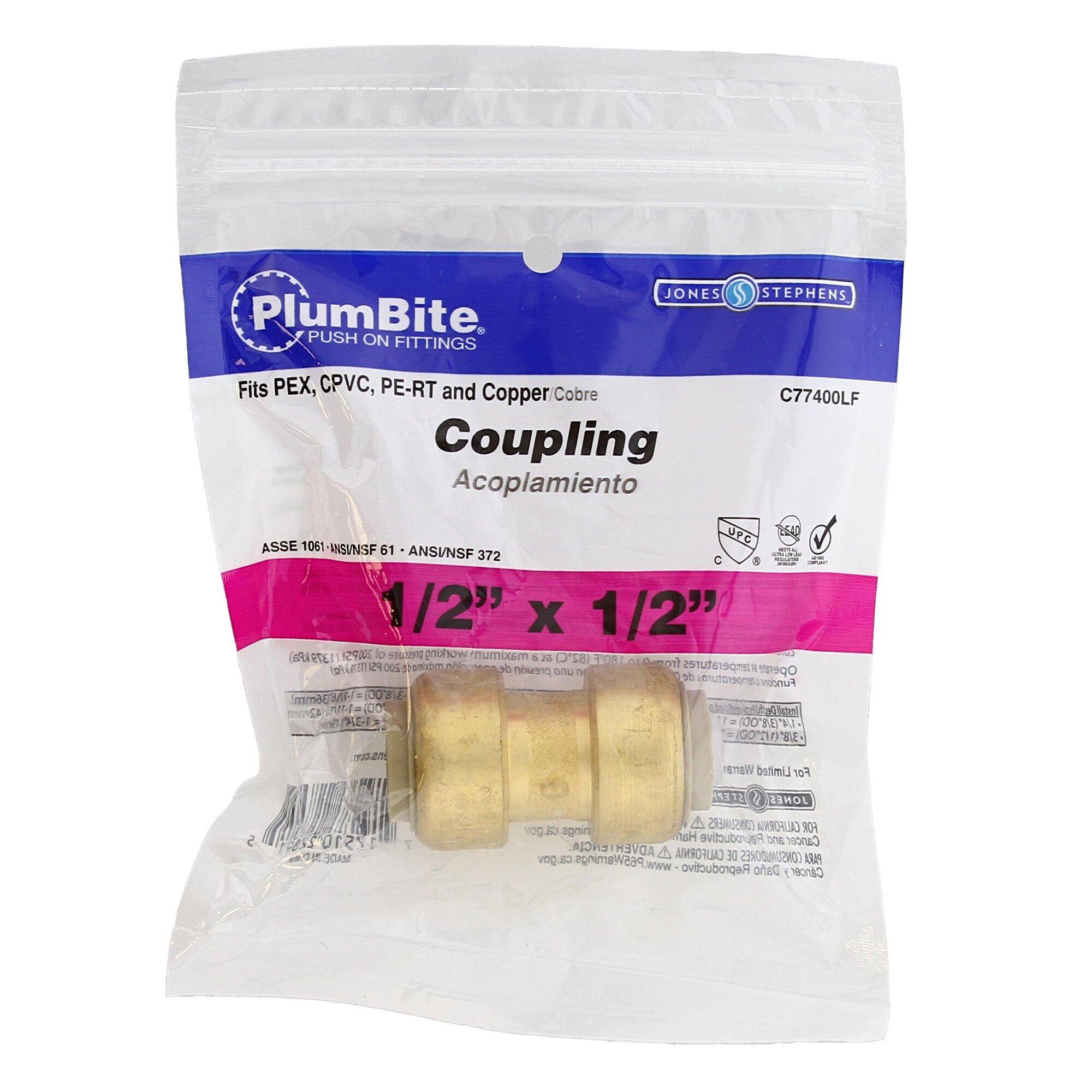 Jones Stephens Rough Brass Push Global Brass Coupling 