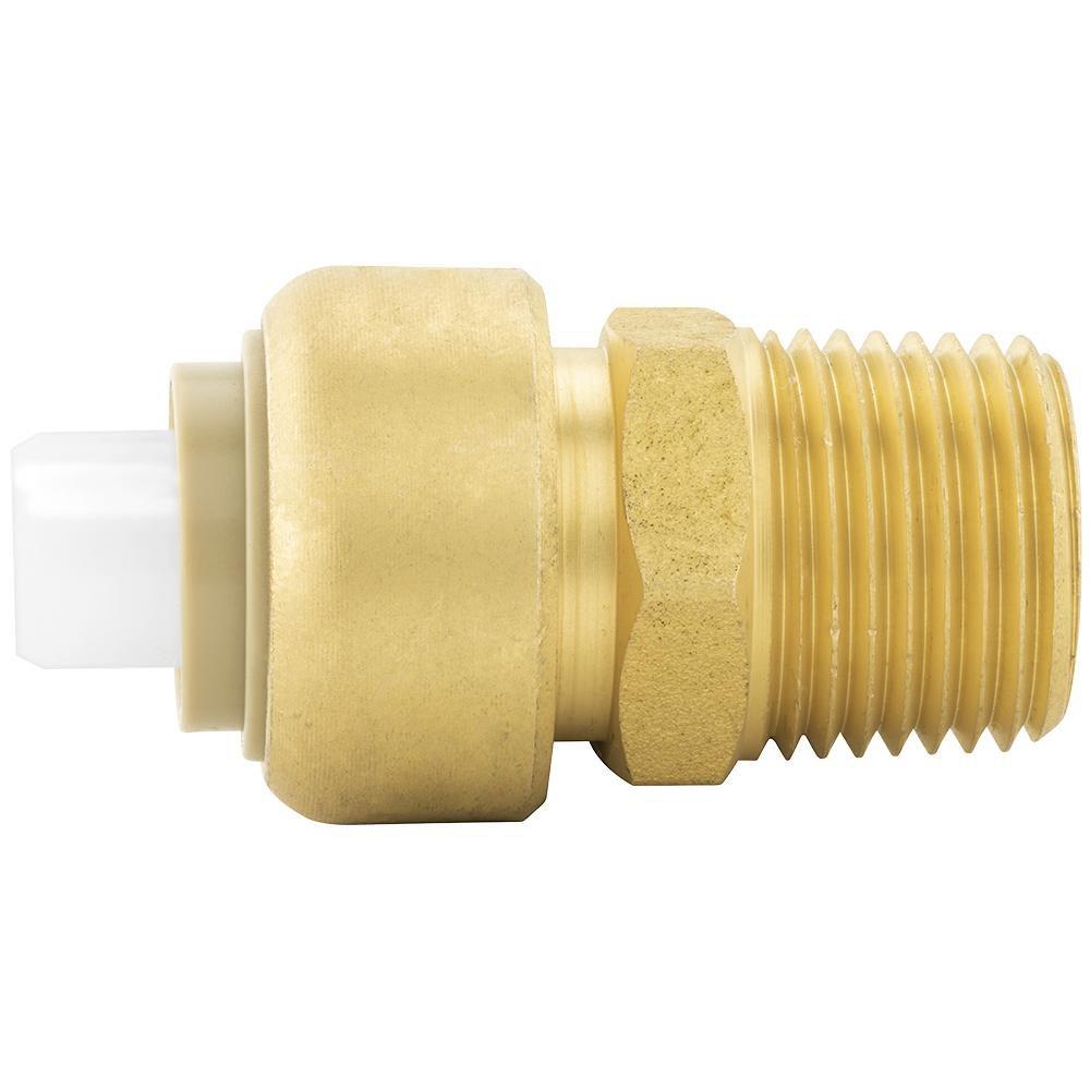 Jones Stephens Rough Brass 1-37/50 in. Push x MNPT Global Brass Adapter 