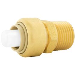 3/4 x 1-37/50 in. Push x MNPT Global Brass Adapter