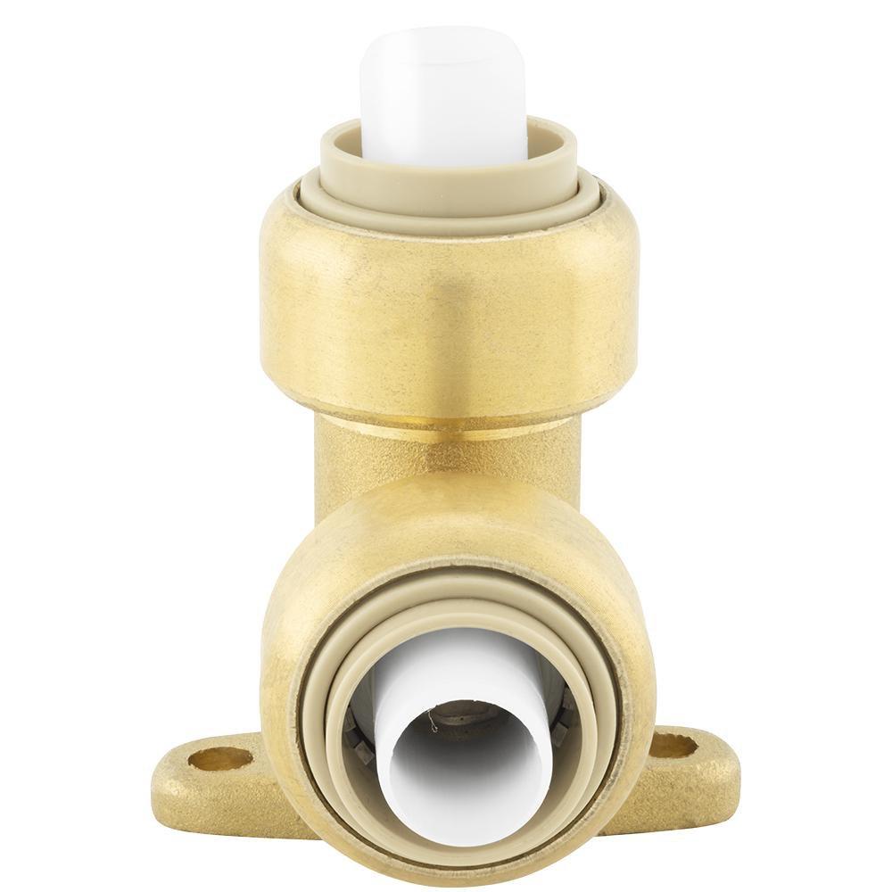 Jones Stephens Rough Brass Push On Drop Ear 90 Degree Elbow 