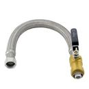 3/4 in. FIP x 3/4 in FIP x 18 in. Stainless Steel Push On Water Heater Connector with Ball Valve