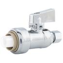 1/2 x 3/8 in. Push x Compression Straight Supply Stop Valve in Chrome