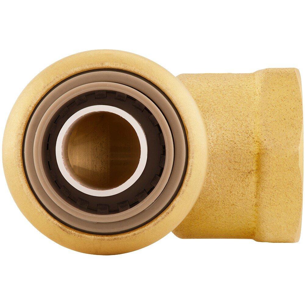 Jones Stephens Rough Brass Push 200 psi Brass 90 Degree Elbow Adapter 