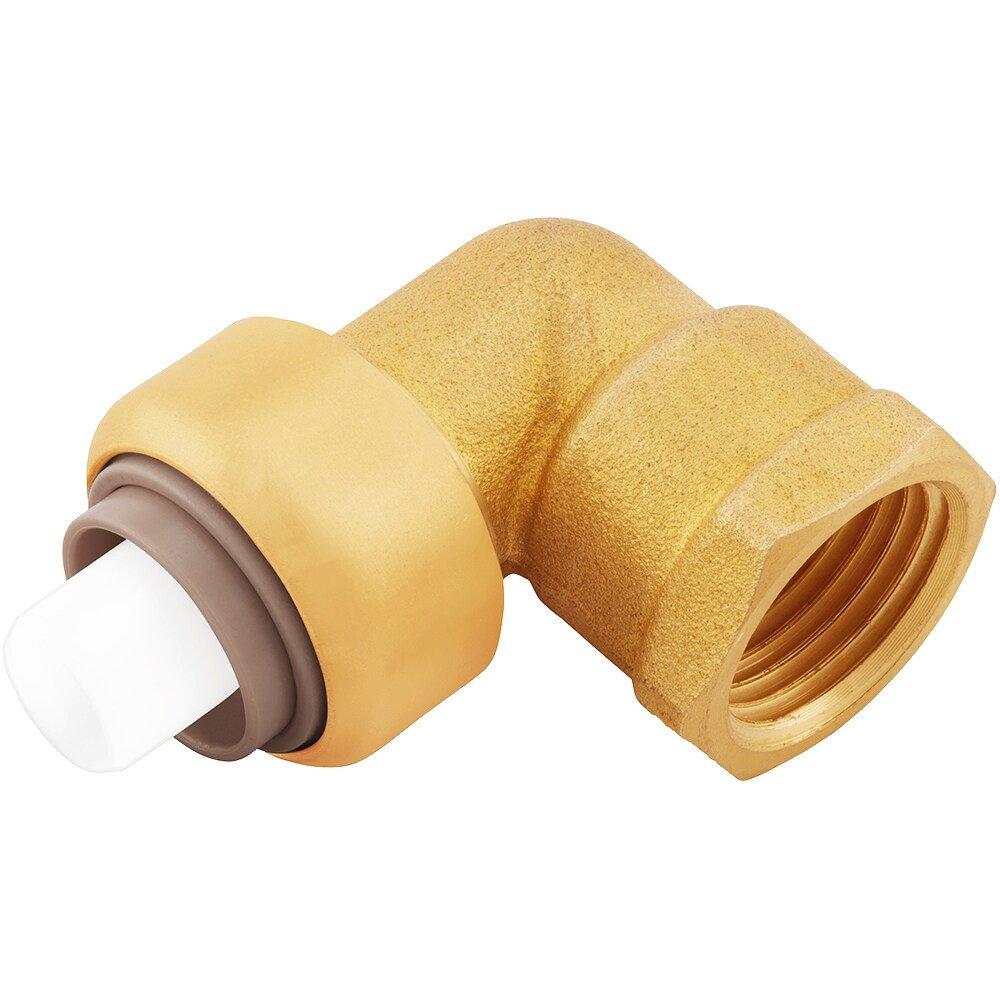 Jones Stephens Rough Brass Push 200 psi Brass 90 Degree Elbow Adapter 