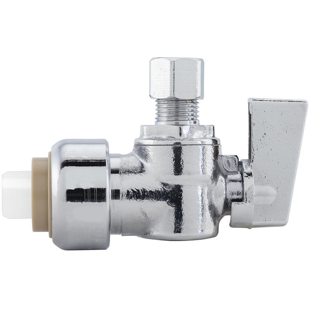 Jones Stephens Chrome Plated Push x Compression Angle Supply Stop Valve in Chrome 