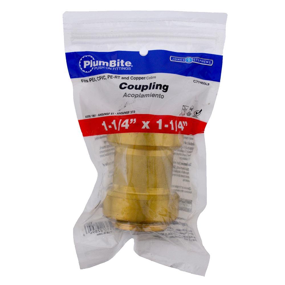 Jones Stephens Rough Brass Push On Coupling 