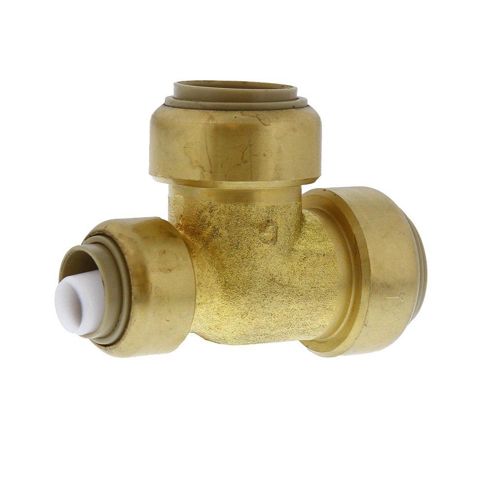 Jones Stephens Rough Brass Push On Reducing Tee 