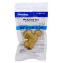 Jones Stephens Rough Brass Push On Reducing Tee 