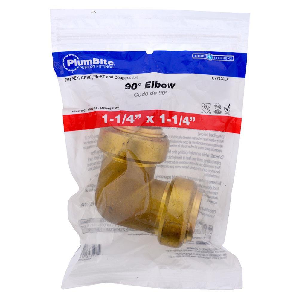 Jones Stephens Rough Brass Brass Push 90&deg; Elbow 