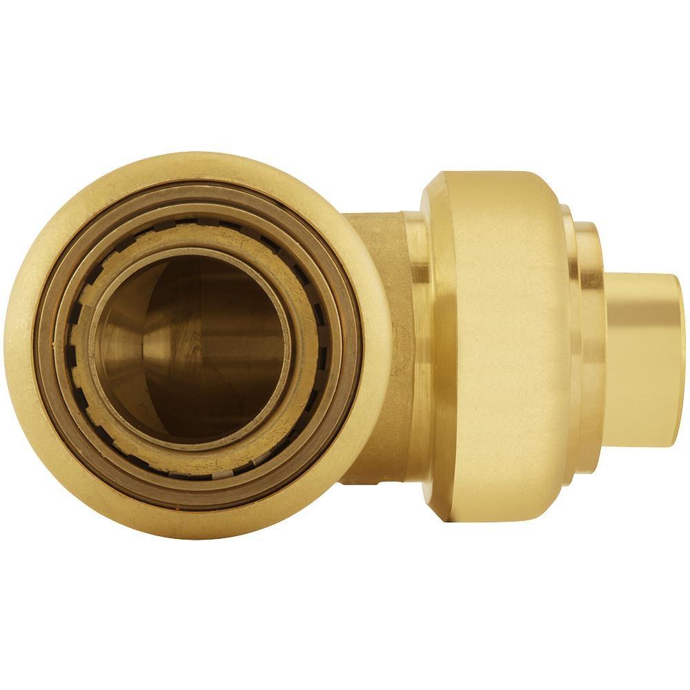 Jones Stephens Rough Brass Brass Push 90&deg; Elbow 