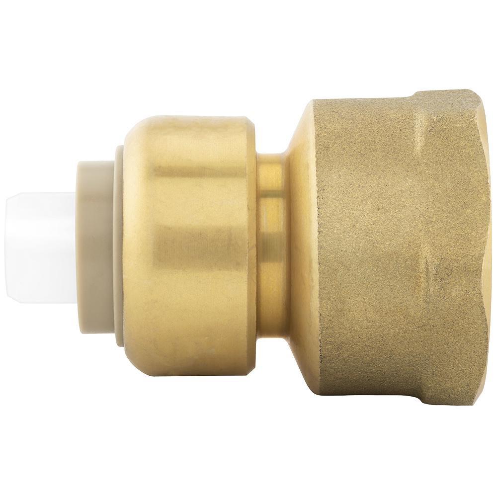 Jones Stephens Rough Brass Push x FNPT 200 psi Reducing Brass Adapter 