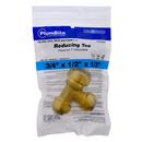 Jones Stephens Rough Brass Push On Reducing Tee 