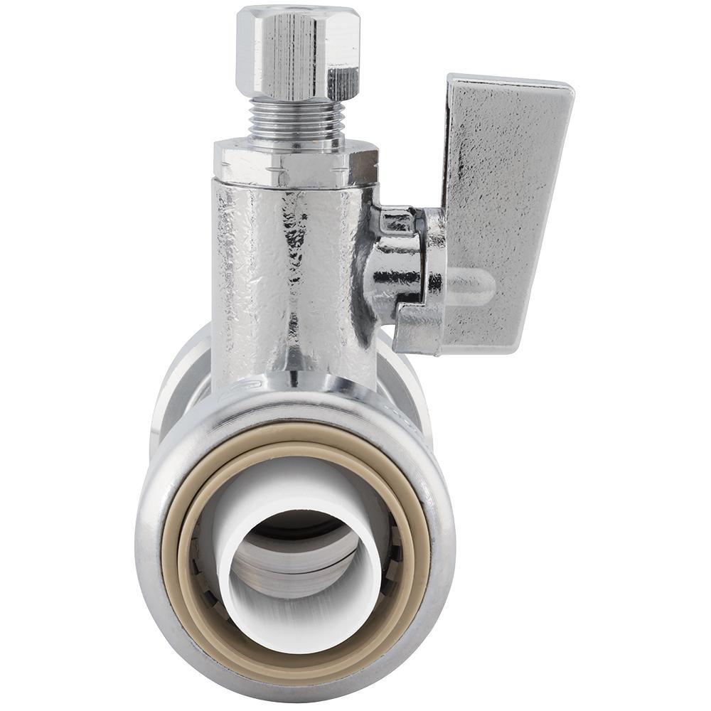 Jones Stephens Chrome Plated Push 200 psi Reducing Brass Compression Tee 