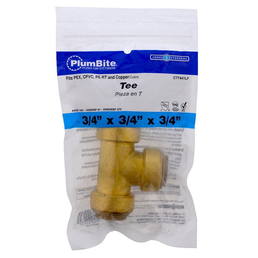 Jones Stephens Rough Brass Push Global Brass Tee 