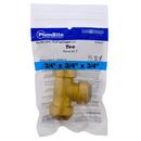 Jones Stephens Rough Brass Push Global Brass Tee 