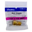 Jones Stephens Rough Brass 1-37/50 in. Push x MNPT Global Brass Adapter 