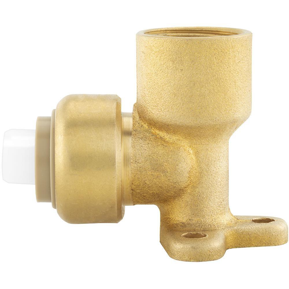 Jones Stephens Rough Brass Push x FNPT 200 psi Brass 90 Degree Elbow 
