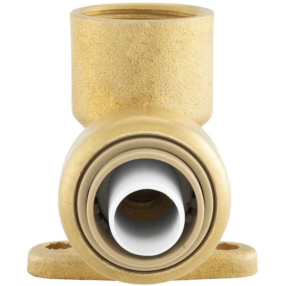 Jones Stephens Rough Brass Push On Drop Ear 90 Degree Elbow 