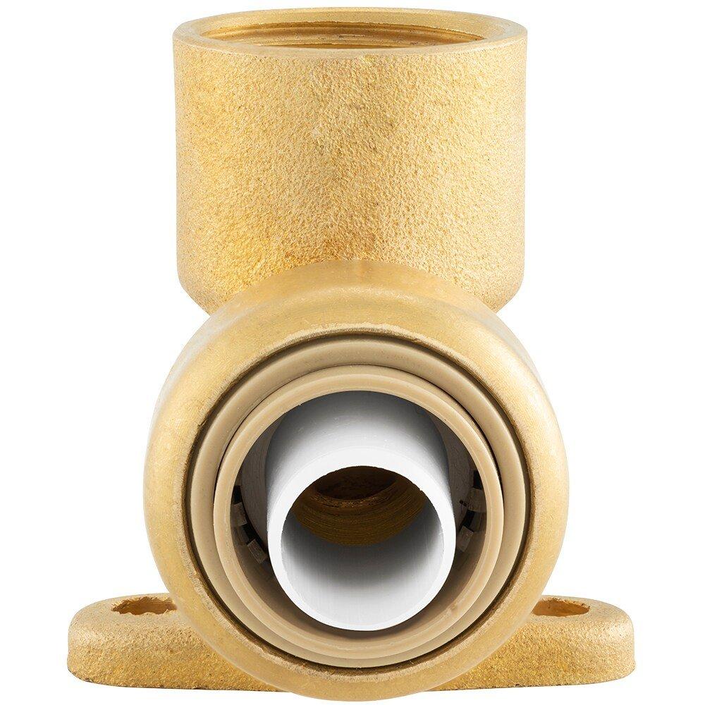 Jones Stephens Rough Brass Push x FNPT 200 psi Brass 90 Degree Elbow 