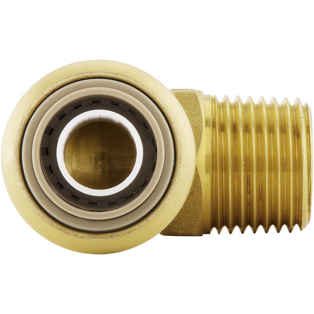 Jones Stephens Rough Brass Push On 90 Degree Elbow Adapter 