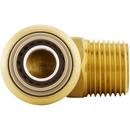 Jones Stephens Rough Brass Push 200 psi Brass 90 Degree Elbow Adapter 
