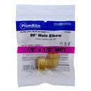 Jones Stephens Rough Brass Push 200 psi Brass 90 Degree Elbow Adapter 