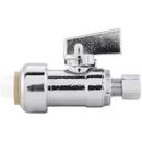 Jones Stephens Chrome Plated Push x Compression Straight Supply Stop Valve in Chrome 
