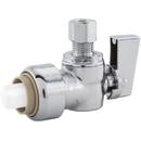 1/2 x 1/4 in. Push x Compression Angle Supply Stop Valve in Chrome
