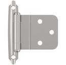 3/8 in. Self Close Face Mount Inset Hinge (Pair) in Polished Chrome