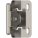 Amerock Satin Nickel 1/2 in. Single Demountable Partial Wrap Overlay Hinge (Pair) 