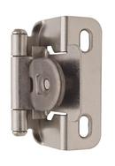 Amerock Satin Nickel 1/2 in. Single Demountable Partial Wrap Overlay Hinge (Pair) 