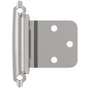 Self Close Face Mount Variable Overlay Reverse Bevel Hinge (Pair) in Polished Chrome