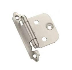 Self Close Face Mount Variable Overlay Hinge (5 Pairs) in Satin Nickel