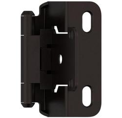 1/2 in. Self Close Partial Wrap Overlay Hinge (Pair) in Oil Rubbed Bronze