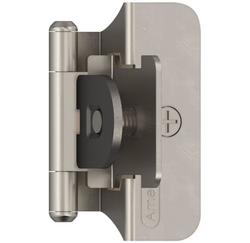 1/4 in. Double Demountable Overlay Hinge (Pair) in Satin Nickel