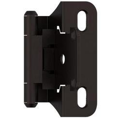 1/4 in. Self Close Partial Wrap Overlay Hinge (Pair) in Oil Rubbed Bronze