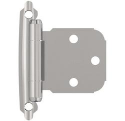 Self Close Face Mount Overlay Variable Hinge (Pair) in Polished Chrome