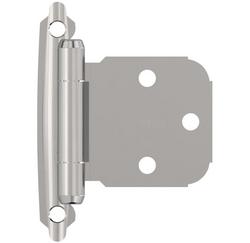 Self Close Face Mount Overlay Variable Hinge (Pair) in Polished Chrome