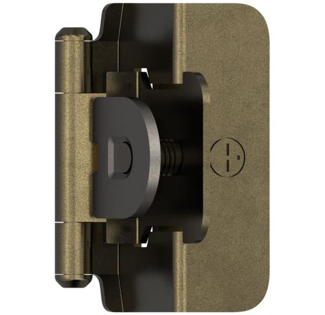 Amerock Burnished Brass 1/2 in. Overlay Double Demountable Hinge (Pair) 