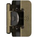 Amerock Burnished Brass 1/2 in. Overlay Double Demountable Hinge (Pair) 