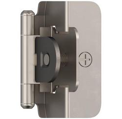 1/2 in. Overlay Double Demountable Hinge (Pair) in Satin Nickel