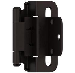 3/8 in. Self Close Partial Wrap Inset Hinge (Pair) in Oil Rubbed Bronze