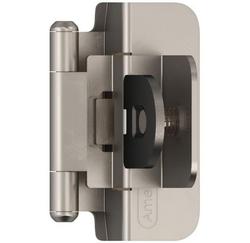 3/8 in. Double Demountable Inset Hinge (Pair) in Satin Nickel