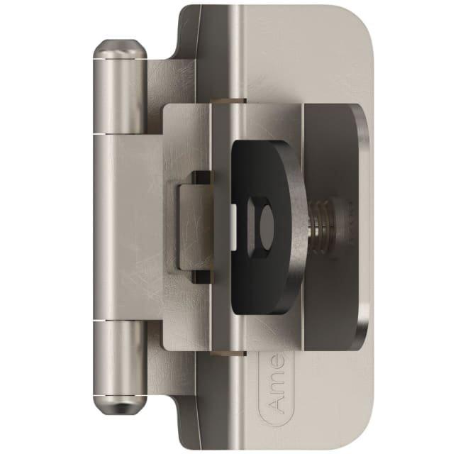 Amerock Satin Nickel 3/8 in. Double Demountable Inset Hinge (Pair) 