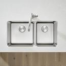 BLANCO Stainless Steel 33 x 18 in. No Hole Double Bowl Undermount Kitchen Sink 